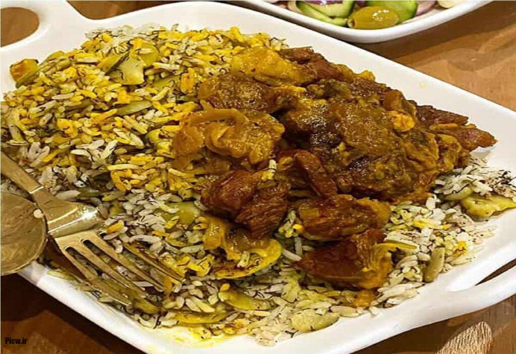 باقالی‌پلو با گوشت