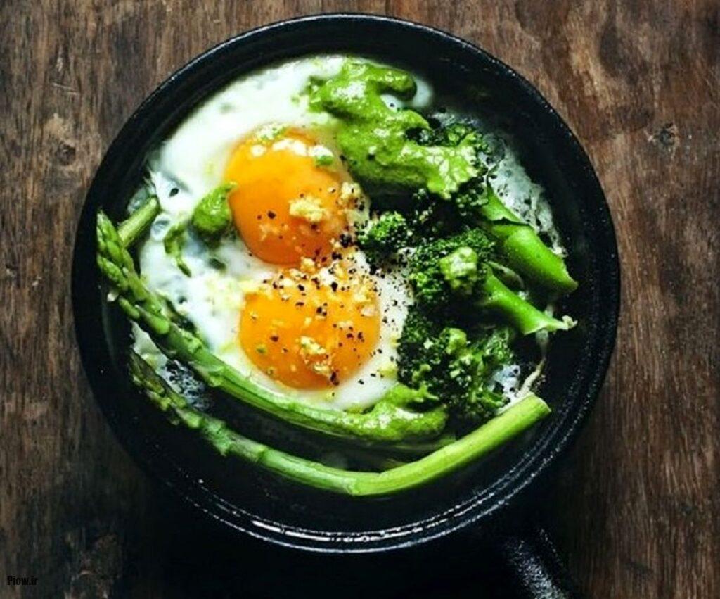 خوراک نیمرو با سبزیجات