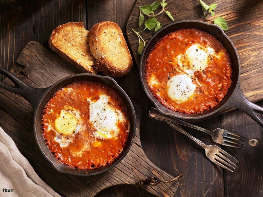 خوراک تخم‌مرغ و گوجه