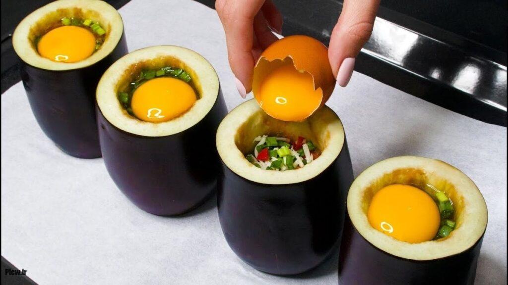 خوراک دلمه بادمجان