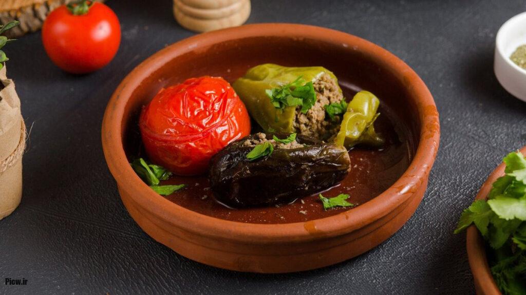 خوراک دلمه گوجه