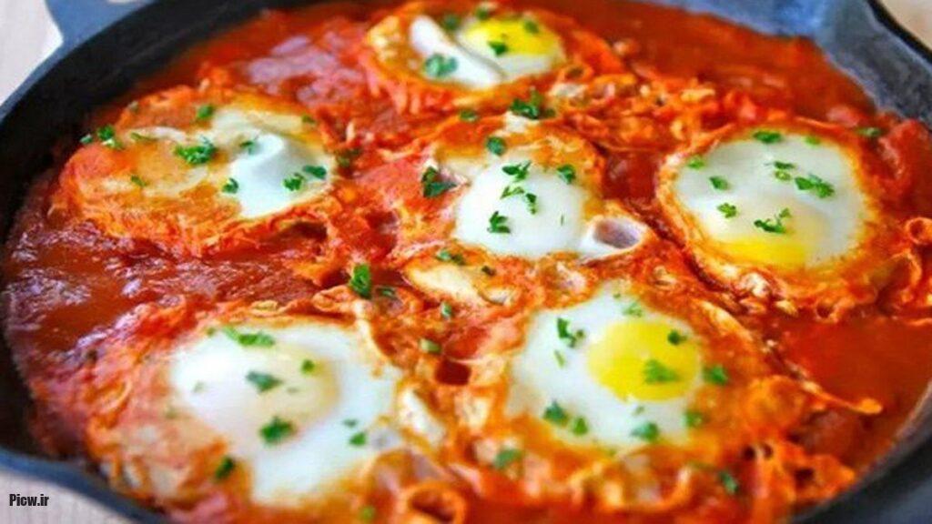 خوراک تخم‌مرغ و گوجه