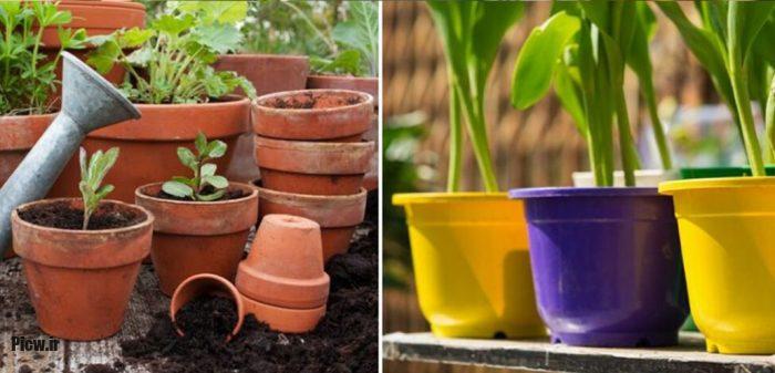 گلدان‌ های پلاستیکی