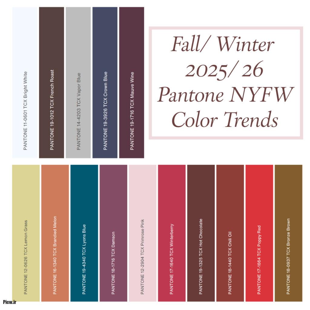 رنگ مد پاییز و زمستان ۲۰۲۵