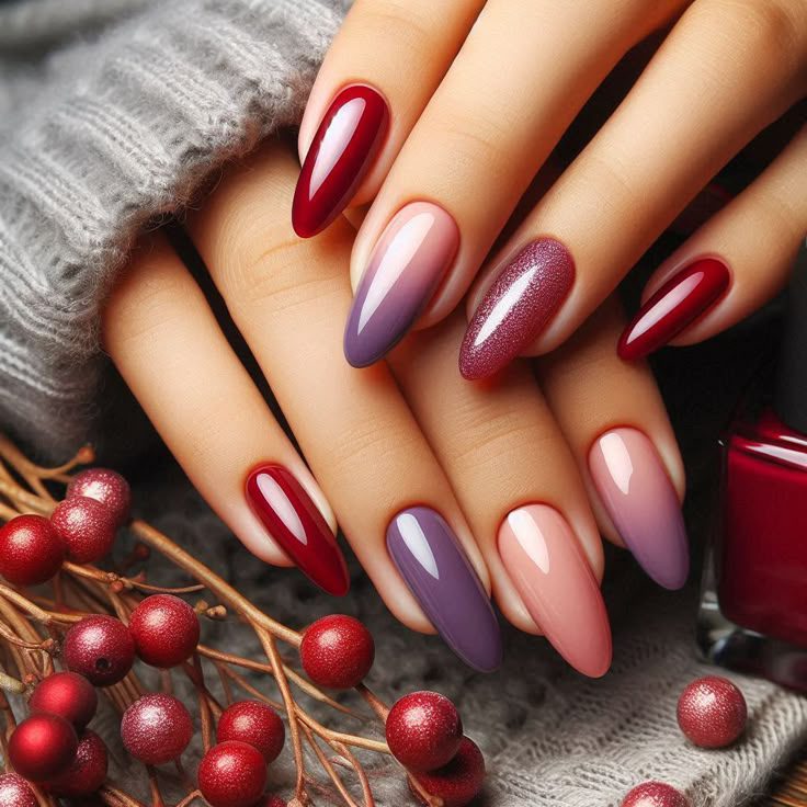 لاک گلیتری ترکیب با آمبره سال