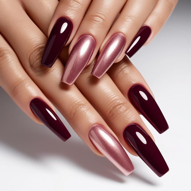 لاک گلیتری با آمبره رنگ سال