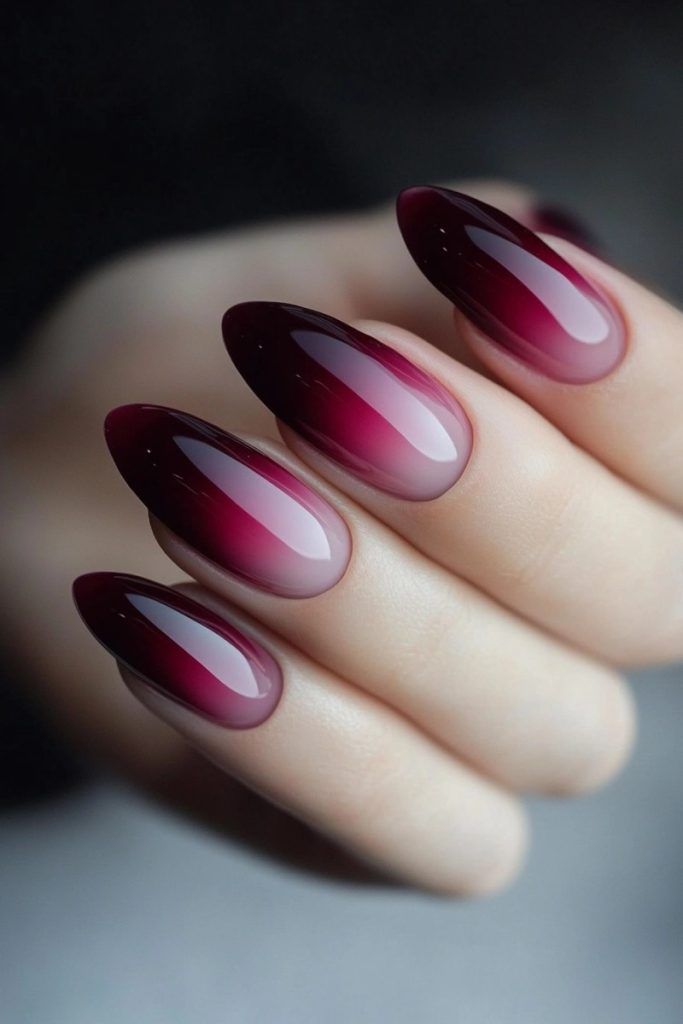 لاک گلیتری با آمبره رنگ سال