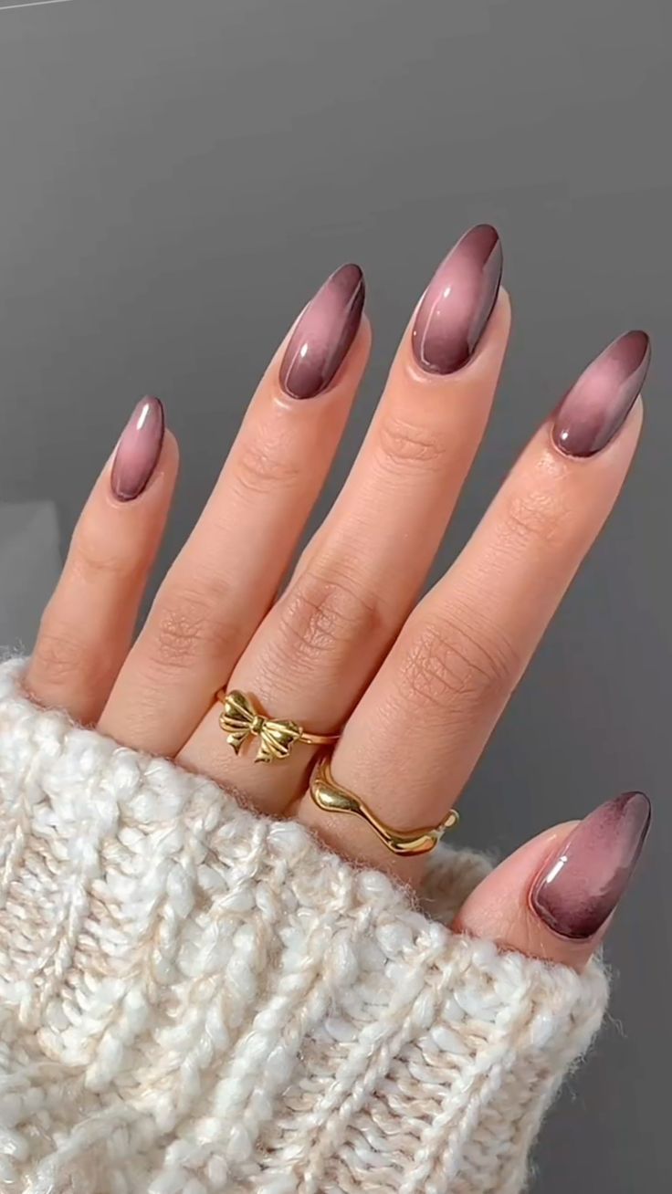 لاک گلیتری با آمبره رنگ سال