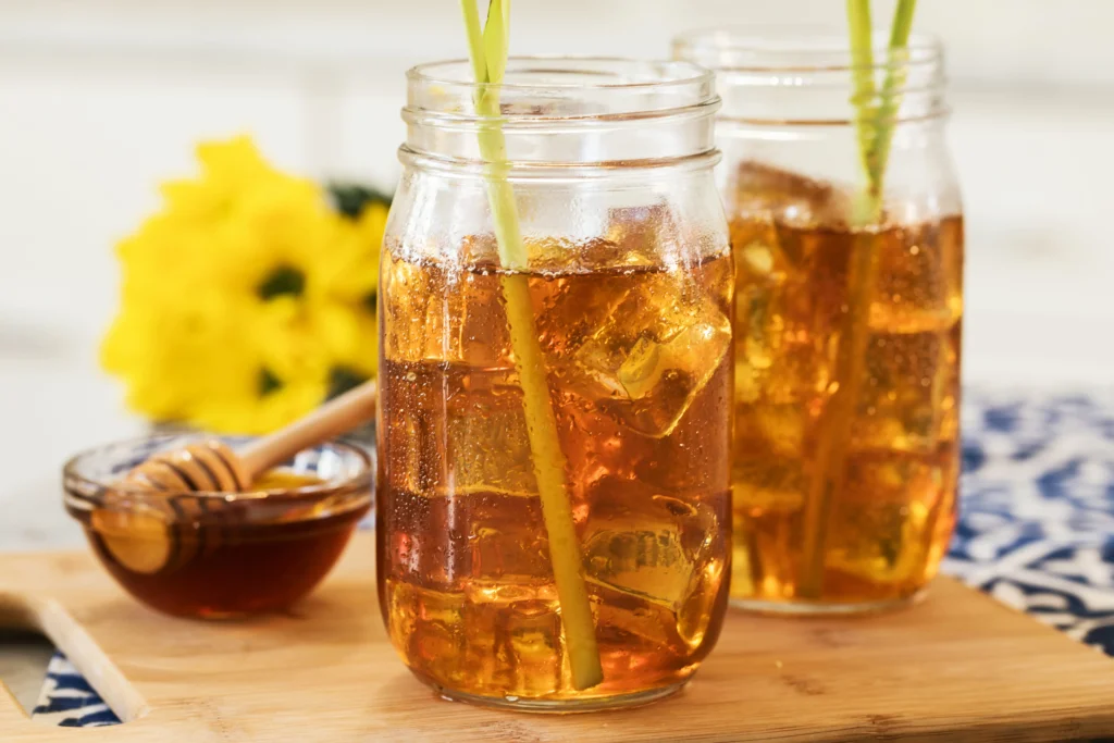 چای سبز با عسل و زنجبیل