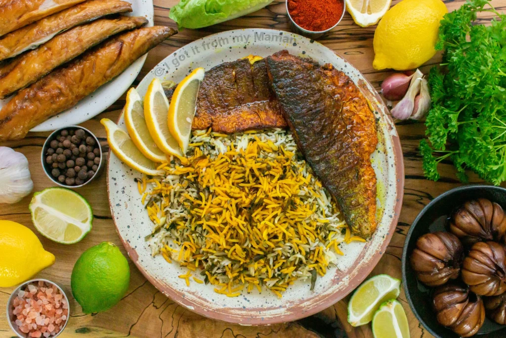 سبزی پلو با ماهی