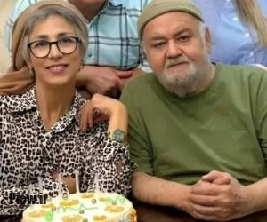 اکبر عبدی و همسرش