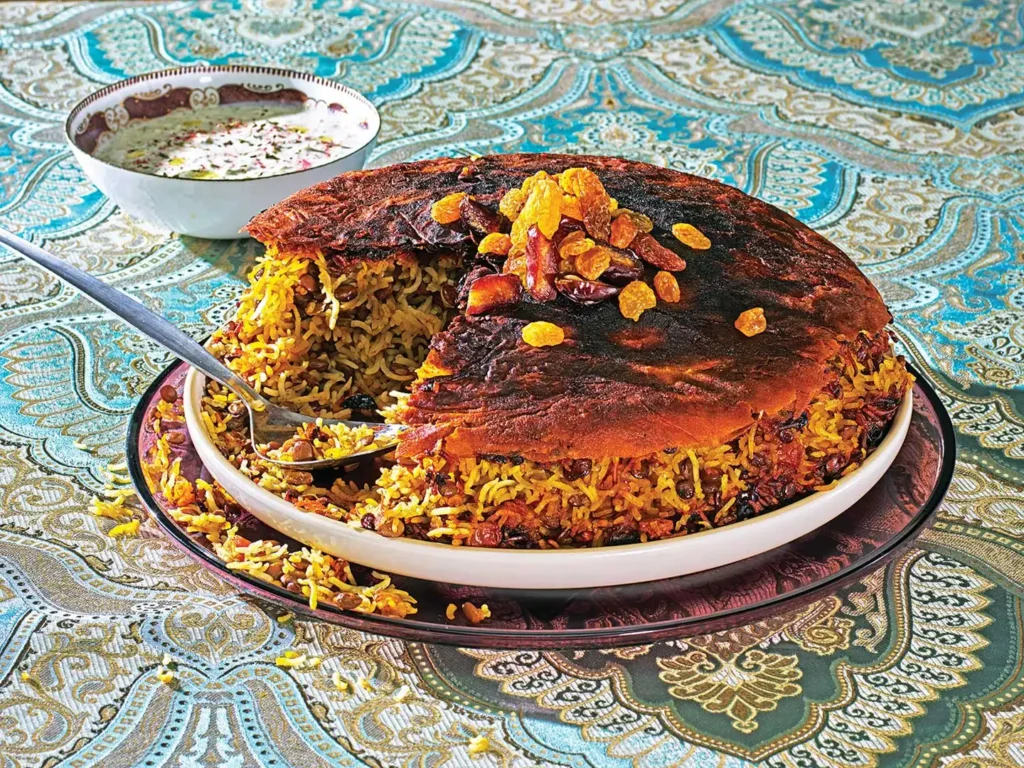 تهدیگ نان لواش