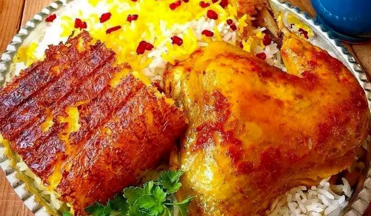 زرشک‌پلو با مرغ