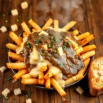 پوتین کانادایی؛ سیب‌زمینی سرخ‌کرده با سس پنیر و گراوی