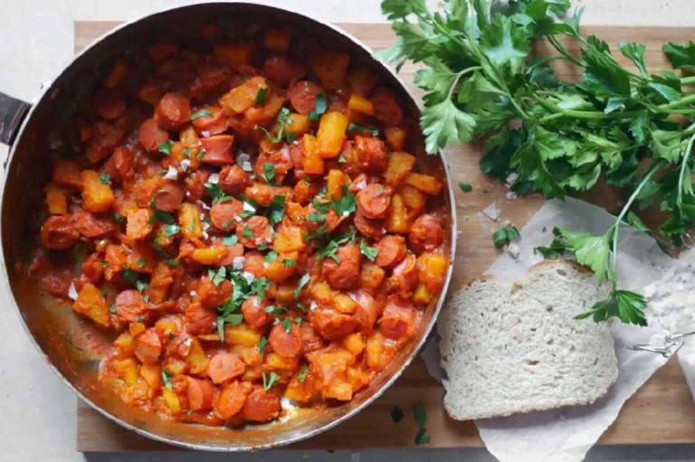 خوراک سوسیس بندری خانگی