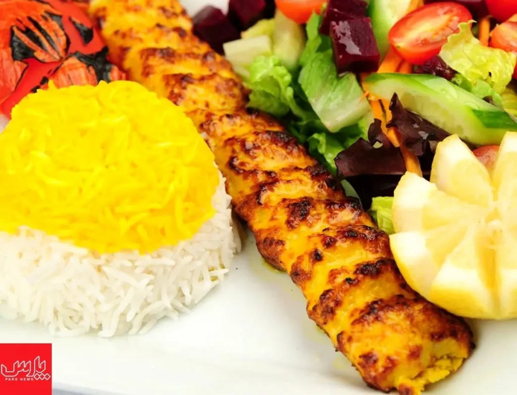 جوجه‌کباب زعفرانی