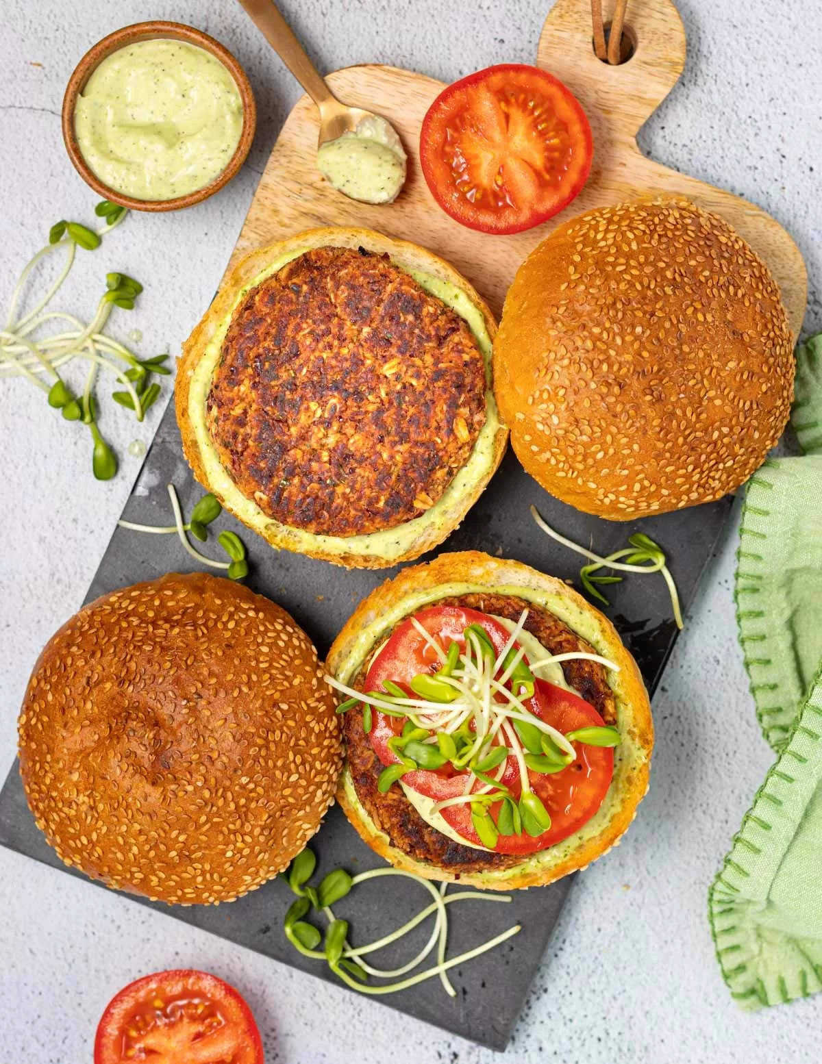 خوراک برگر خانگی