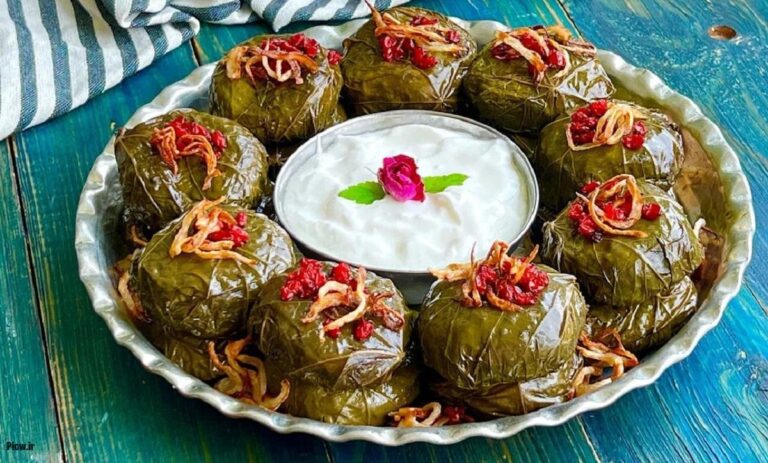 خوراک دلمه برگ مو
